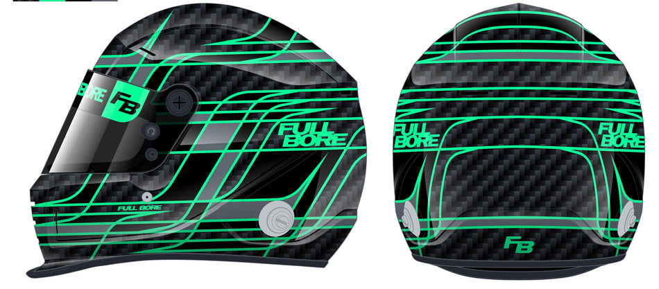 Full Bore Helmet SNELL2025 DBX2 #14 (TOP AIR) CARBON
