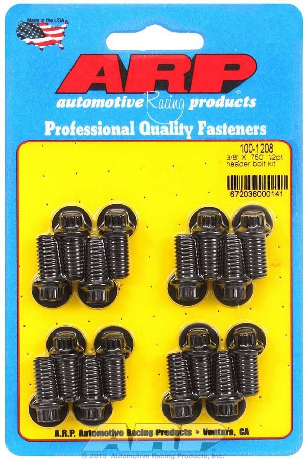 ARP Header Bolt Kit - 12pt. 3/8 x .750 UHL (16)