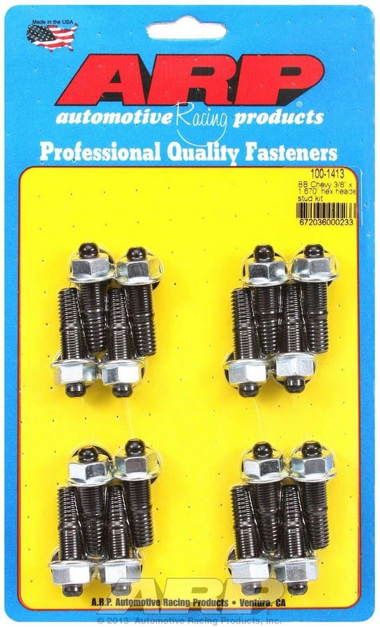 ARP Header Stud Kit - 6pt. 3/8 x 1.670 OAL (16)