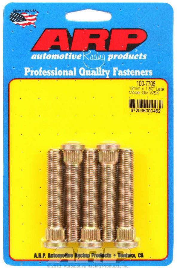 ARP Wheel Stud Kit - M12x1.5 2.500/.509 Knurl