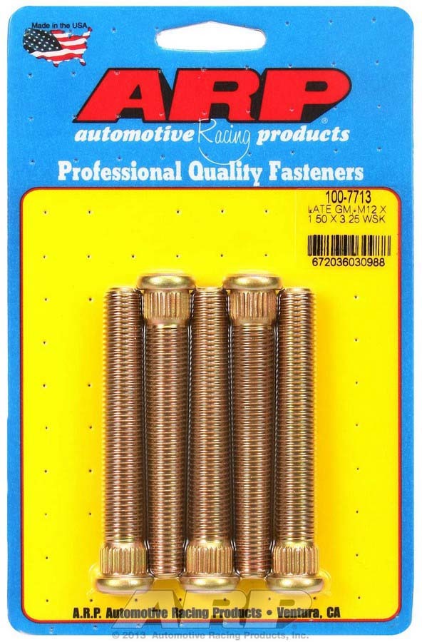 ARP Wheel Stud Kit - M12x1.5 3.250/.509 Knurl