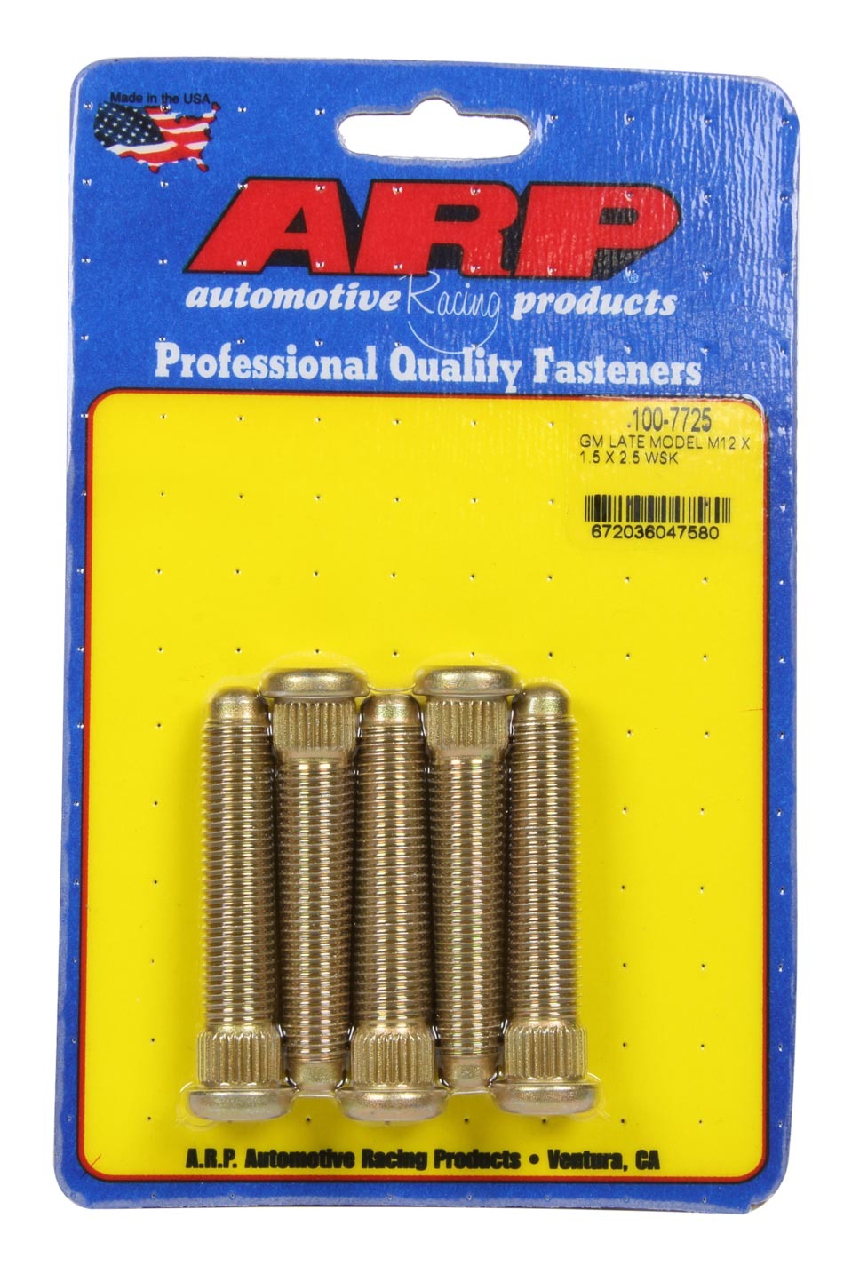 ARP Wheel Stud Kit 5pk GM L/M 12mm x 1.5 x 2.5