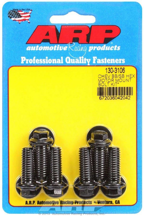 ARP Motor Mount Bolt Kit 6pt. Chevy