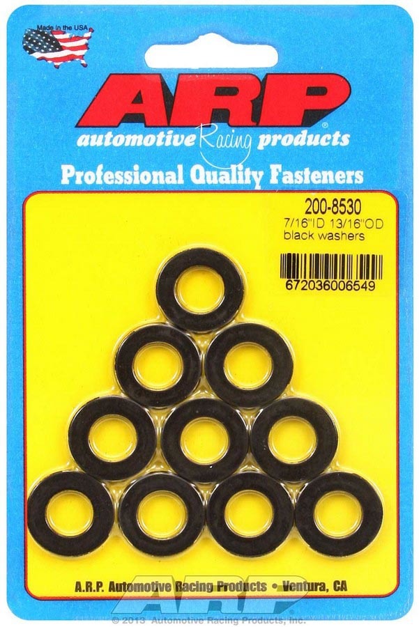 ARP Black Washers - 7/16 ID x 13/16 OD (10)