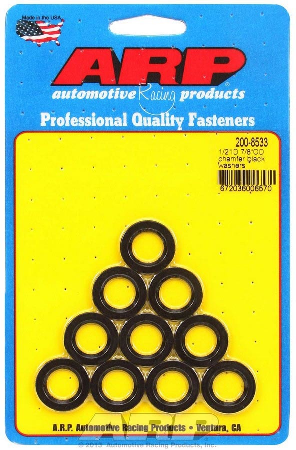 ARP Black Washers - 1/2 ID x 7/8 OD (10)