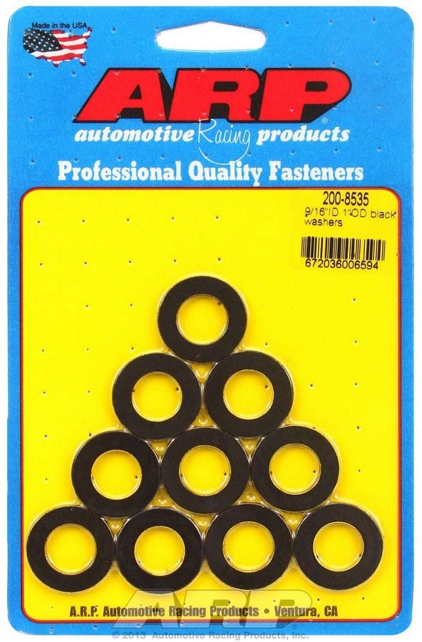 ARP Black Washers - 9/16 ID x 1 OD (10)