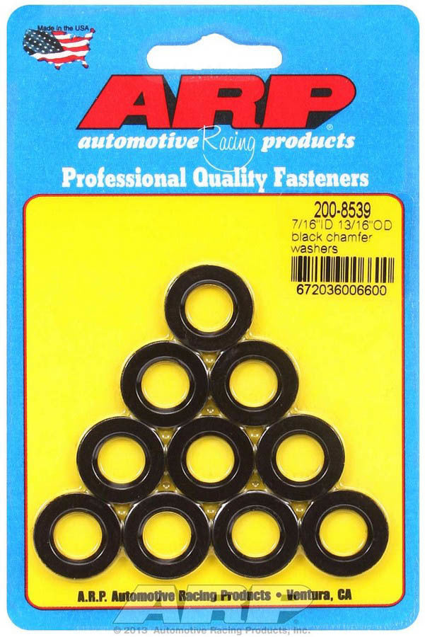 ARP Black Washers - 7/16 ID x 13/16 OD (10)