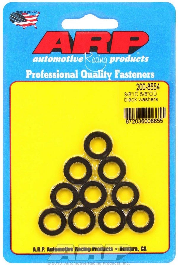 ARP Black Washers - 3/8 ID x 5/8 OD (10)