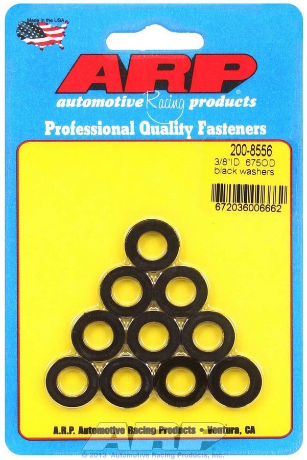 ARP Black Washers - 3/8 ID x .675 OD (10)