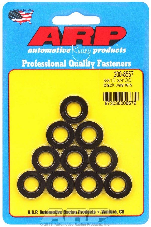 ARP Black Washers - 3/8 ID x 3/4 OD (10)