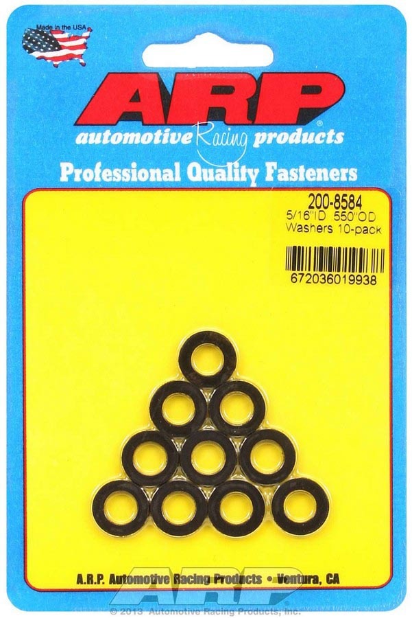 ARP Black Washers - 5/16 ID x .550 OD (10)