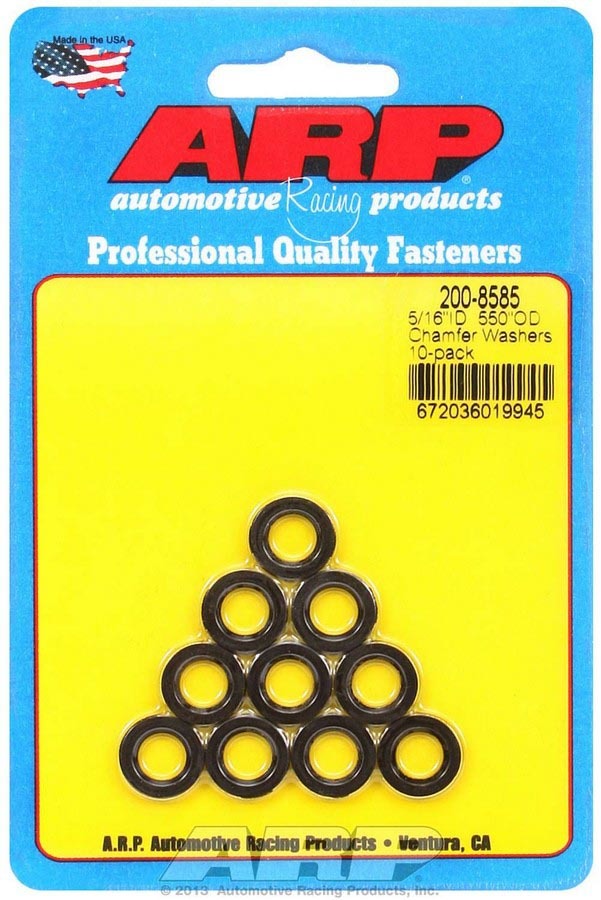 ARP Black Washers - 5/16 ID x .550 OD Chamfer (10)
