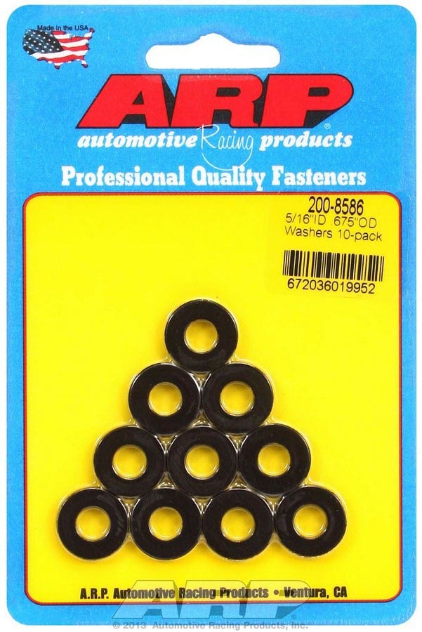 ARP Black Washers - 5/16 ID x .675 OD (10)