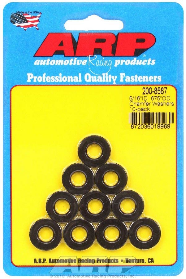 ARP Black Washers - 5/16 ID x .675 OD (10)