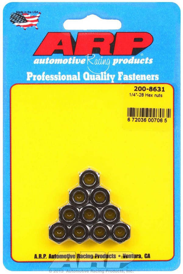 ARP 1/4-28 Hex Nut w/Flange Kit (10pk)