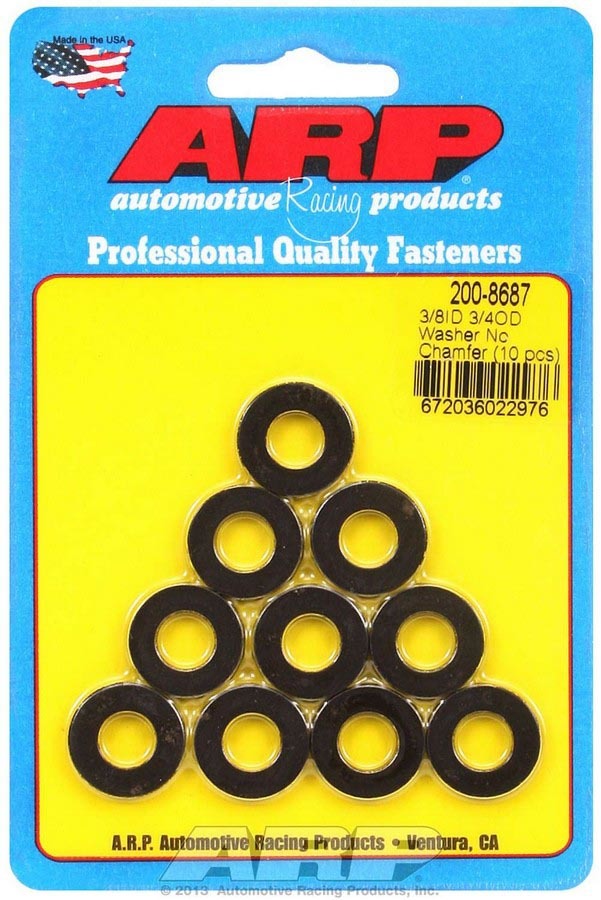 ARP Black Washers - 3/8 ID x 3/4 OD (10)