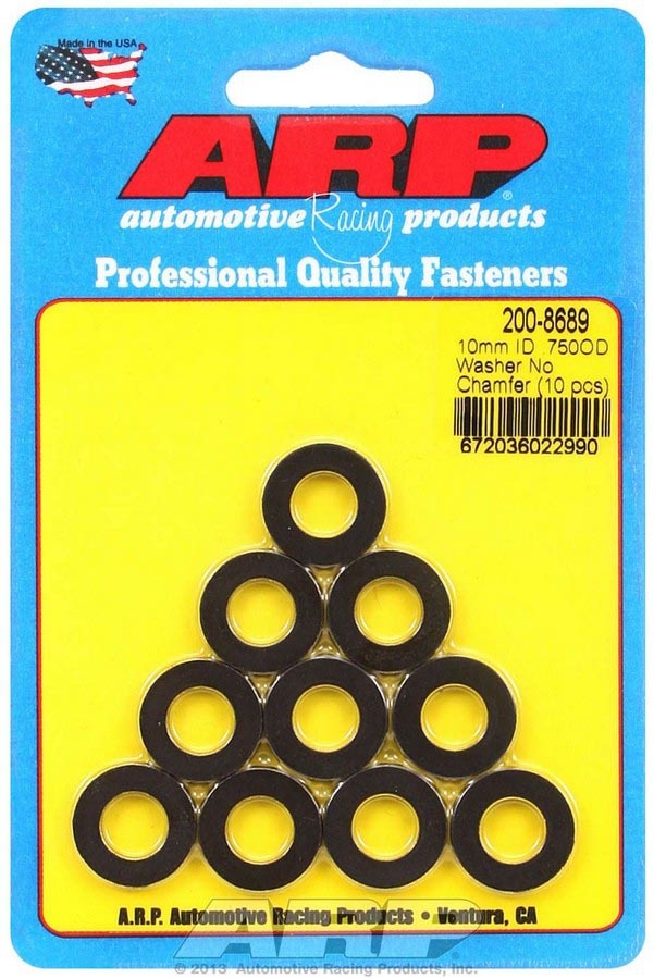 ARP Black Washers - 10mm ID x 3/4 OD (10)