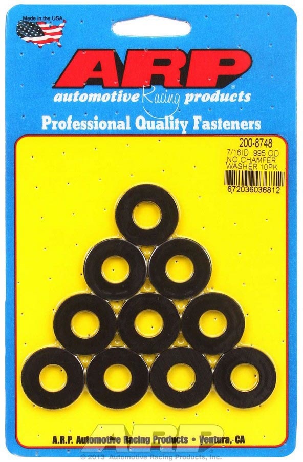 ARP Black Washers - 7/16 ID x .995 OD (10)