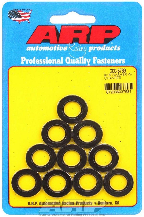 ARP Black Washers - 9/16 ID x 1.00 OD Chamfer (10)
