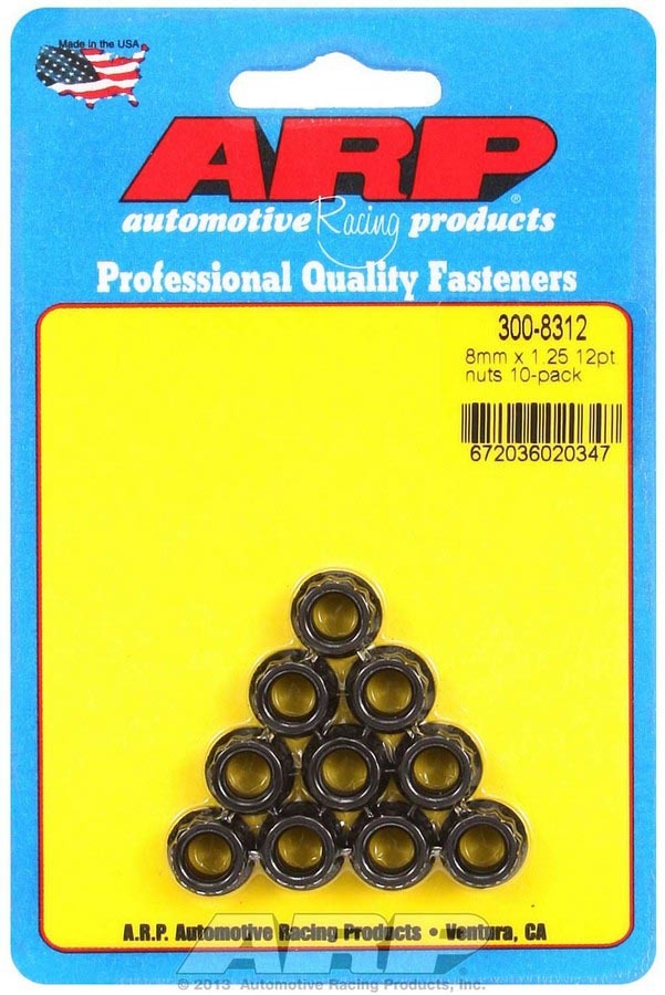 ARP 8mm x 1.25 12pt. Nuts (10)
