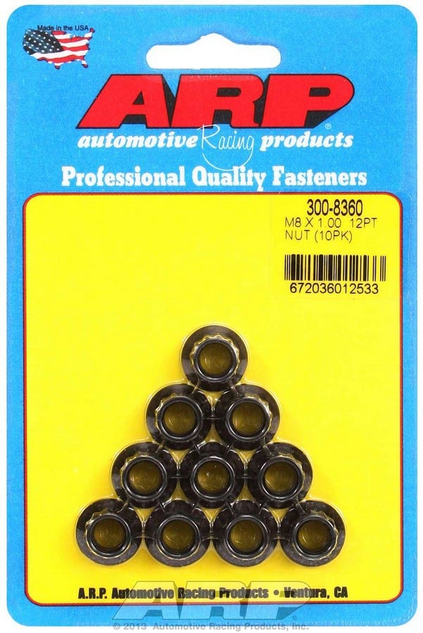 ARP 8mm x 1.00 12pt. Nuts (10)