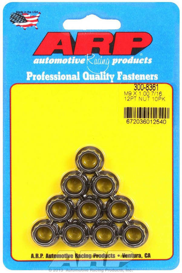 ARP 9mm x 1.00 12pt. Nuts (10)