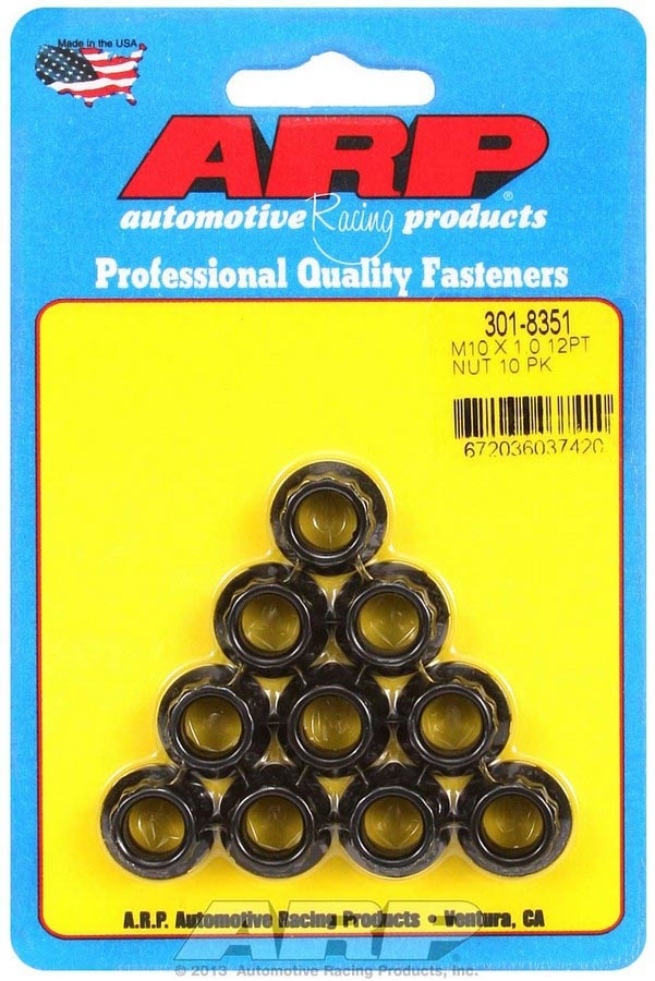 ARP 10mm x 1.0 12pt Nut Kit 10pk
