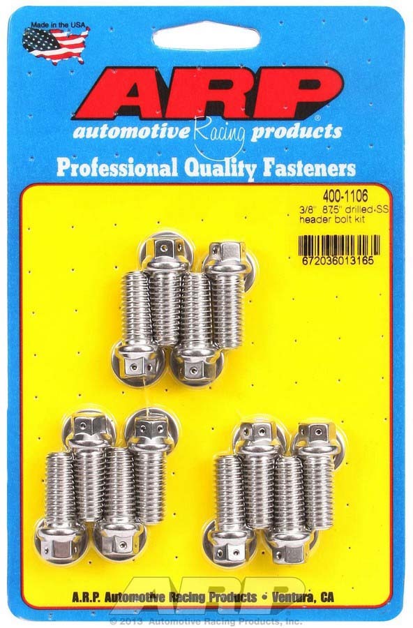 ARP S/S Header Bolt Kit - 3/8 x .875 UHL (12)
