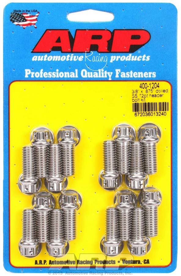 ARP S/S Header Bolt Kit - 3/8 x .875 UHL (16)