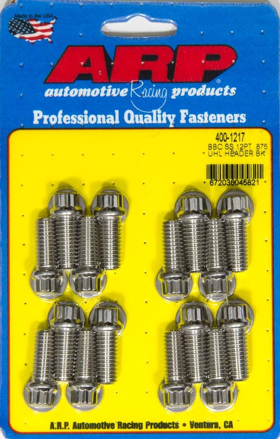 ARP Header Bolt Kit - 12pt. 3/8 x .875 UHL (16)