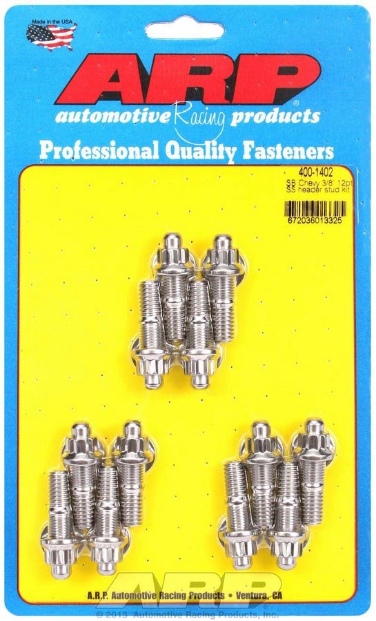 ARP S/S Header Stud Kit - 3/8in x 1.670in OAL (12)