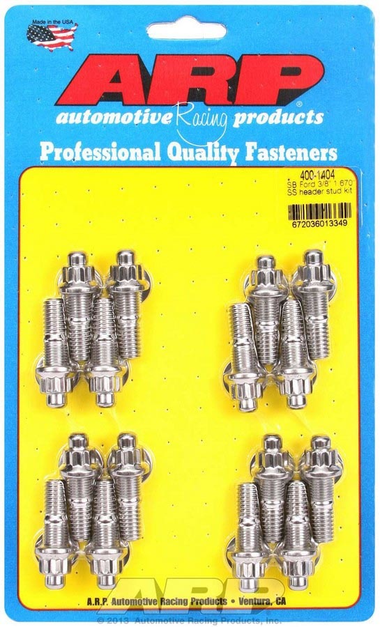 ARP S/S Header Stud Kit - 3/8in x 1.670in OAL (16)