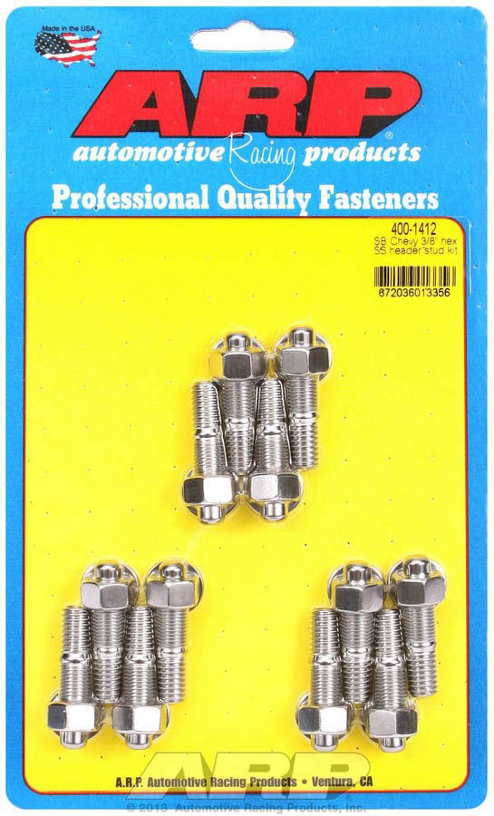 ARP S/S Header Stud Kit - 3/8 x 1.670 OAL (12)