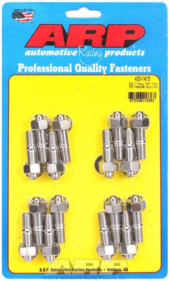 ARP S/S Header Stud Kit - 3/8in x 1.670in OAL (16)