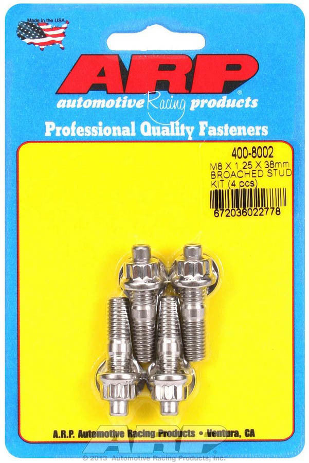 ARP S/S Stud Kit - (4) M8 x 1.25in x  38mm