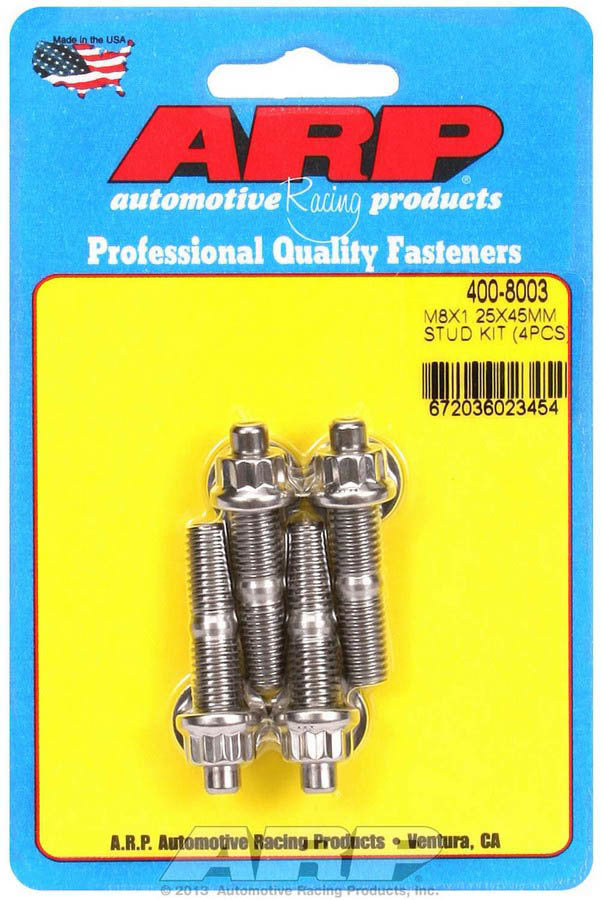 ARP S/S Stud Kit - (4) M8 x 1.25in x  45mm