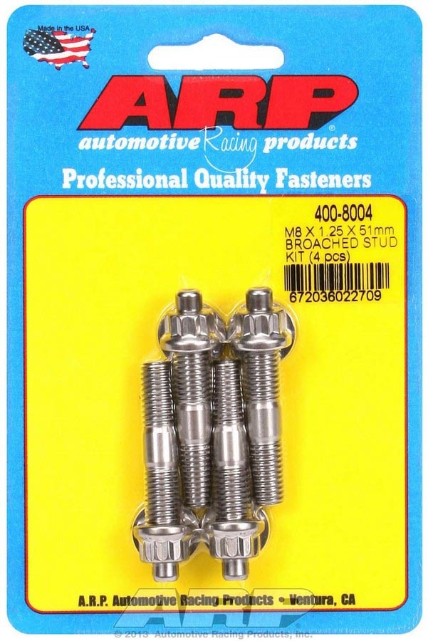 ARP S/S Stud Kit - (4) M8 x 1.25in x  51mm