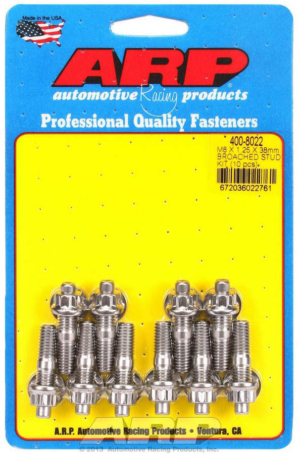 ARP S/S Stud Kit - (10) M8 x 1.25in x  38mm