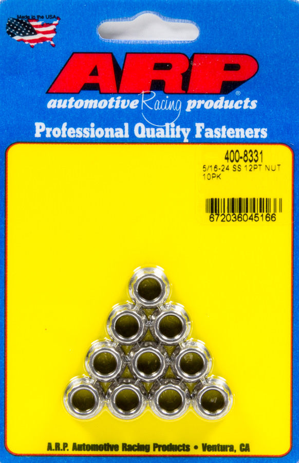 ARP 5/16-24 SS 12pt Nut Kit (10pk)
