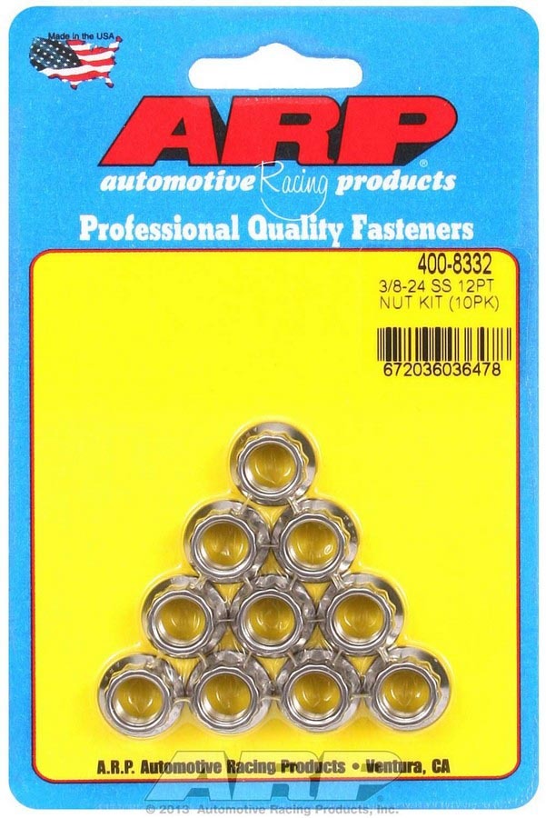 ARP S/S 12pt. Nuts - 3/8-24 (10)