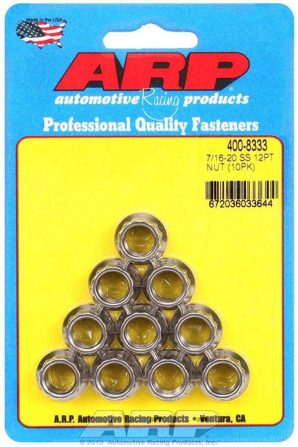 ARP S/S 12pt. Nuts - 7/16-20 (10)