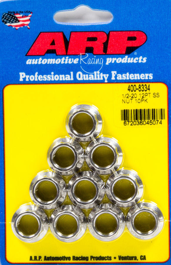 ARP S/S 1/2-20 12pt. Nuts 10pk