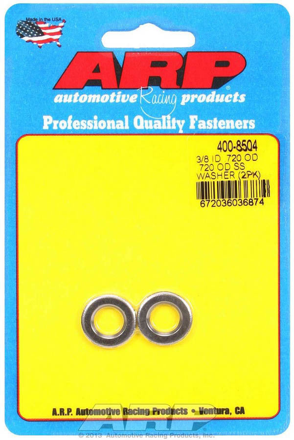 ARP S/S Flat Washers - 3/8 ID x .715 OD (2pk)