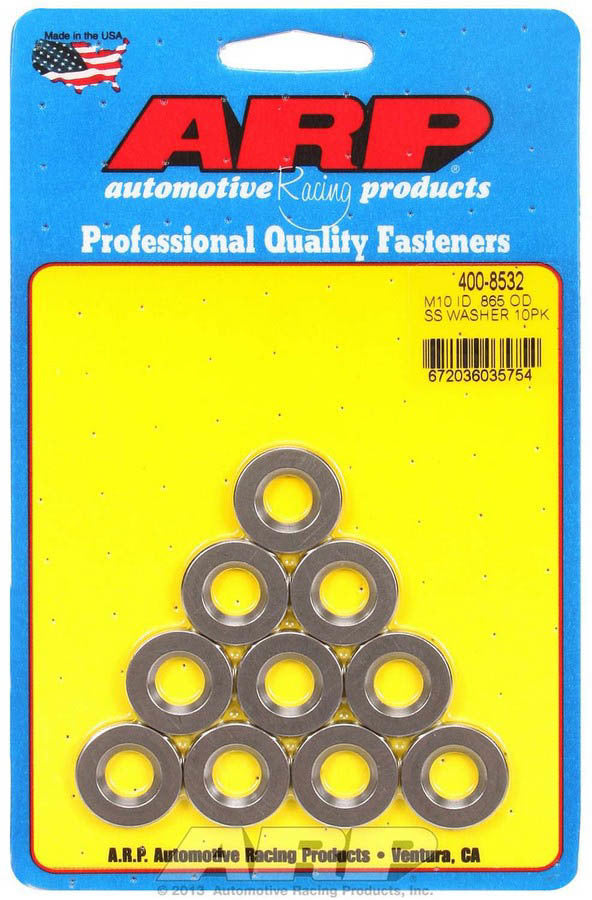 ARP 10mm ID SS Washers 10pk  .865 OD
