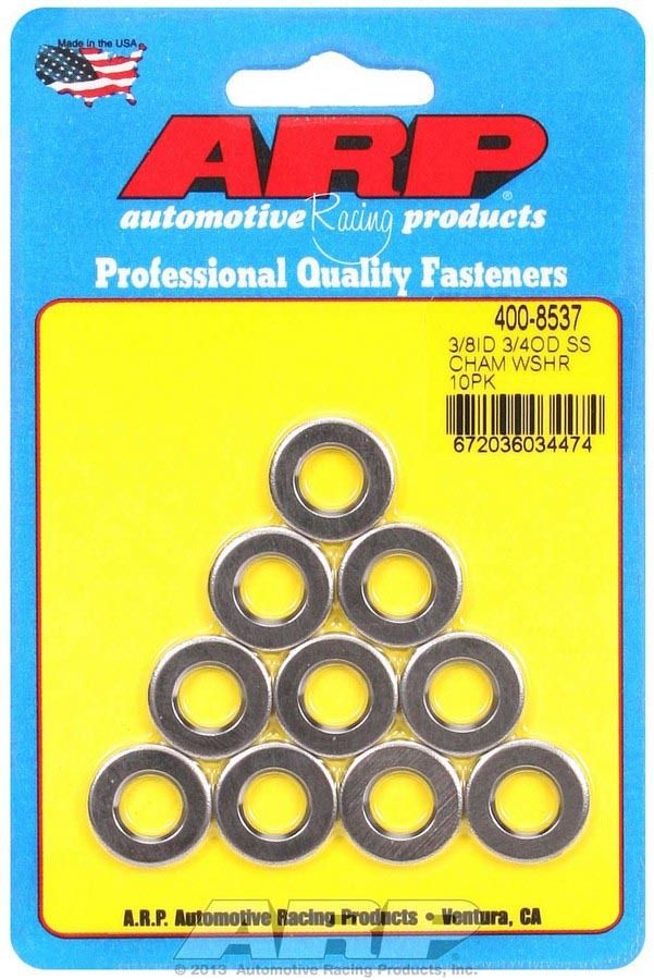 ARP S/S Flat Washers - 3/8 ID x 3/4 OD (10)