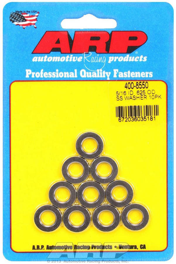 ARP S/S Flat Washers - 5/16 ID x .625 OD (10)