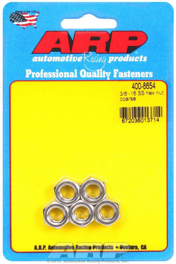 ARP S/S Hex Nuts - 3/8-16 (5)