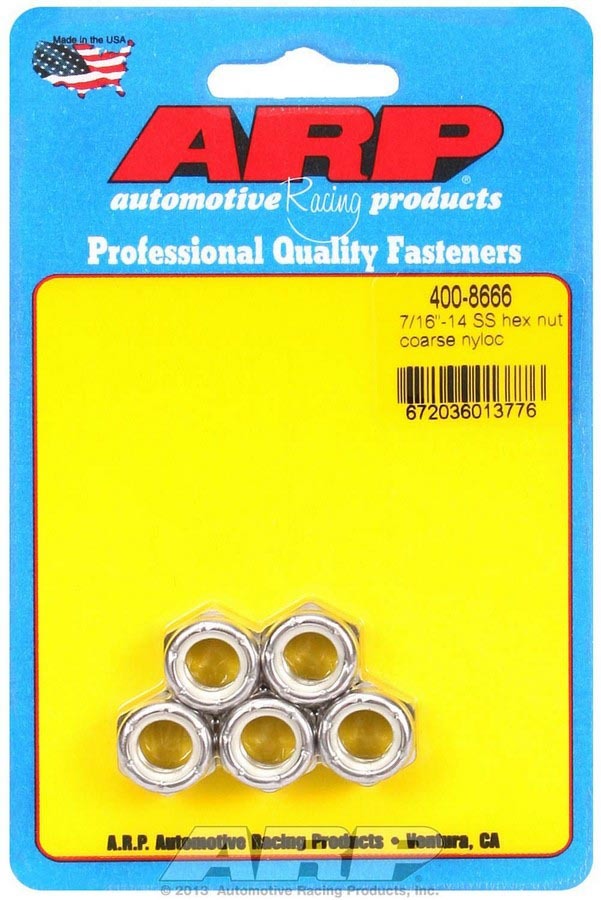 ARP S/S Hex Nyloc Nuts 7/16-14 (5)
