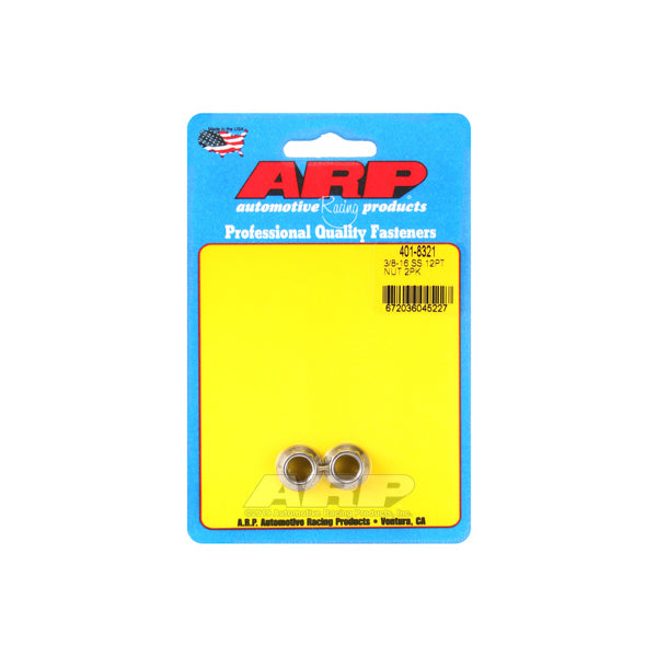 ARP 12pt SS Nut 3/8-16  2pk