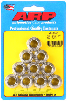 ARP 1/2-13 SS 12pt Nut Kit 10pk